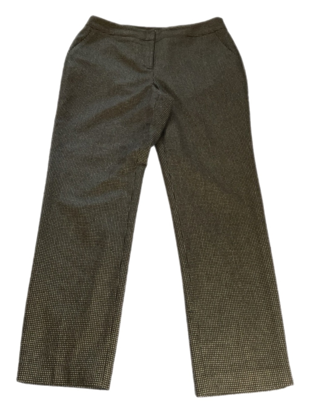 Talbots Curvy Sz 10 Wool Blend Black/White Micro Dot Dress Pants Lined Women’s